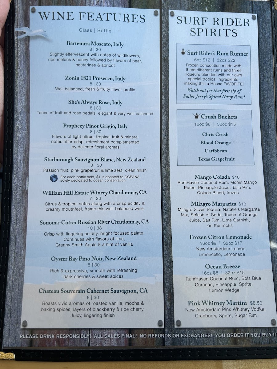 Surf Rider Bay Point Menu-2